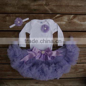 Baby Boutique Clothing Long Sleeve Shirt and Chiffon Pettiskirt Set Pettiskirts Tutu photo-3