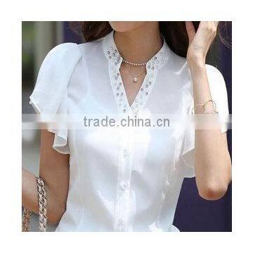 2014 Ladies White Formal Shirts