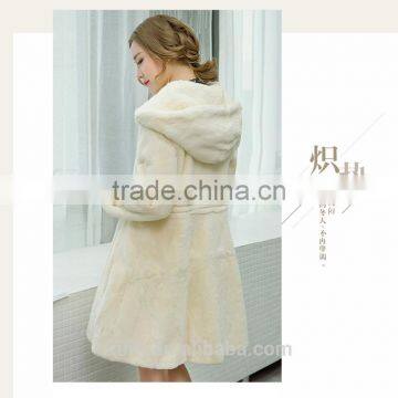 Professional Winter Warm Fur Jacket Women Genuine Leather Real Whole Rabbit Fur Coat Lady Natural Rabbit Fur Overcoat photo-4