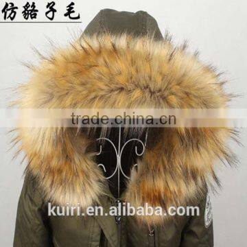 Man-made Fur Natural Large Faux Fox/raccoon Fur Collar / Fur Trim for Winter Coat Collar