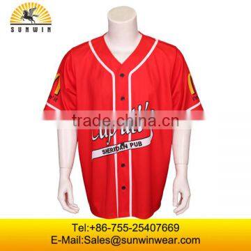 Hot Sell Sublimation Custom Embroidery&Tackle Twill Baseball Jersey