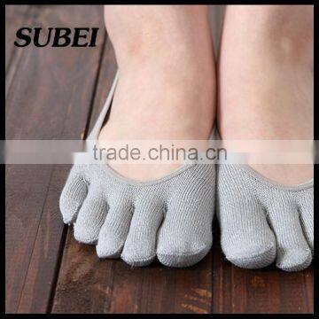 Cotton Plain Invisible Toe Socks Prevent Athlete's Foot Moss Anti-odor Toe Socks photo-2