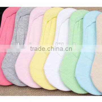 Fashion Women Summer Candy Color Thin Cotton Ankle Silicone Non-slip Sock photo-2