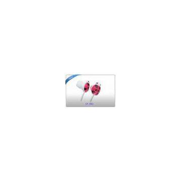 10mm 6Stylish Cute In Ear Earphone with flat cable , Logo printing