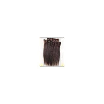 Clip in human hair extension