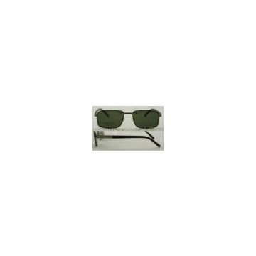 Blue / Green Metal Square Eyeglass Frames With Clip On Sunglasses For Mens , Full Rim