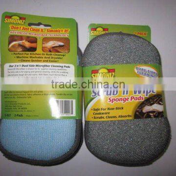 Microfiber cleaning sponges scrubber for cleaning best kitchen sponges