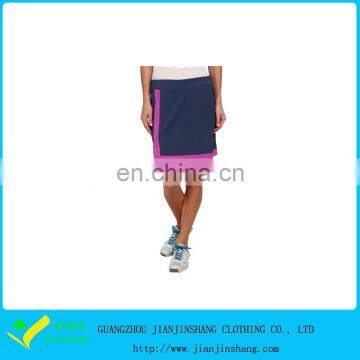 Customized Polyester Spandex Contrast Color Fitness Training Skorts