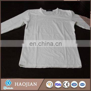 cheap wholesale sublimation blank white long sleeve poly T-shirt