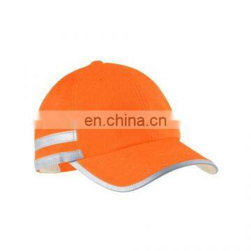 Reflective trim orange baseball cap sport cap hat without logo orange santa hats