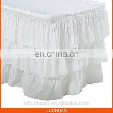 Home Textile High Quality Product Ruffle Any Color Table Skirt Designs