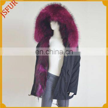 Jsfur Wholesale Parka Clothes With Real Fox And Raccoon Fur