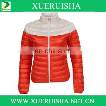 for outdoor sport slim fit women down jacket lightweight