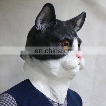 Deluxe Quality 3D Custom Fancy Dress Cat latex Mask for animated film