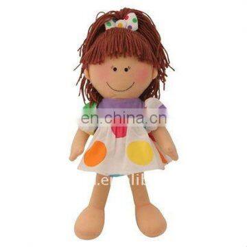 Plush doll girl with skirt