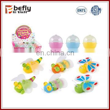 Mini plastic capsule wind up toy insect