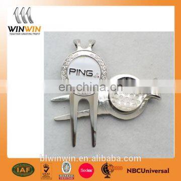 alloy customized logo golf fork with plated