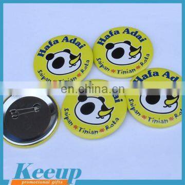 Promotional Logo Printed cheap blank button badge wholesale