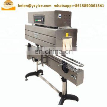 Semi-automatic Juice Bottle Label Sleeve Pet Bottle Cap / Pipe Shrink Wrap / Wrapping Machine photo-4