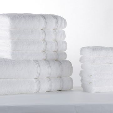 Eliya 100 cotton and cotton feel 5 star cheap white 30x70 cm hotel face towel