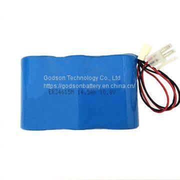 LiSOCL2 Battery ER34615M 14.5Ah 10.8V