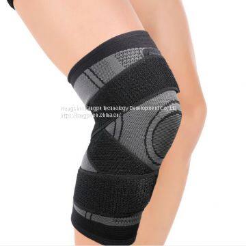 Wholesale Sports Knee Brace Non-slip Unisex Knee Protect Pad Support Knee Compression Sleeve photo-3