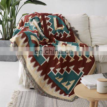 RAWHOUSE Woven Boho Geometric Rug Jacquard Mandala Tapestry Throw Blanket photo-5
