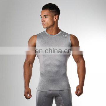 Bodybuilding Fitness Custom Logo Printing Design Mens Gym Men Cotton Polyester Tank Tops photo-5