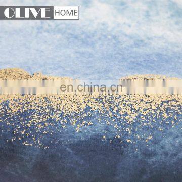 2018 New Chinese Style Gouache Paint Photo Printed Velvet Cushion Cover With Gold Stamping photo-2