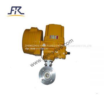 Electric Ceramic Lined V Port Control Ball Valve