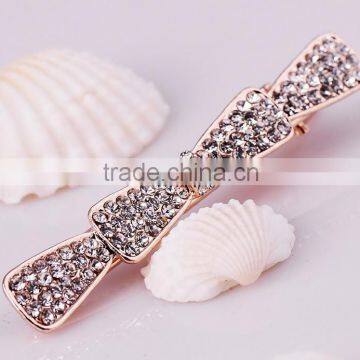 2015 new model FX-0016 bowknot fashion duckbill hair barrette clip wholesale diamond