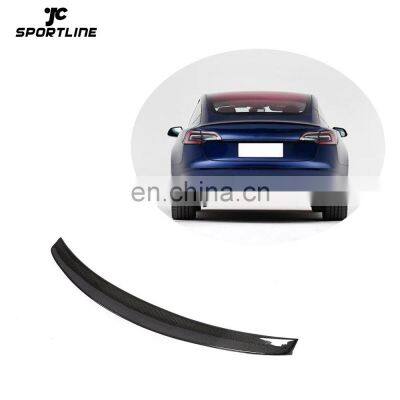 TS Style Model 3 Carbon Rear Spoiler for Tesla Model 3 2017 - 2020