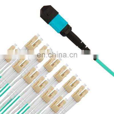 Telecommunication Equipment OEM 24 Core OM3 Multimode MPO-LC OM3 Fiber Patch Cord photo-2