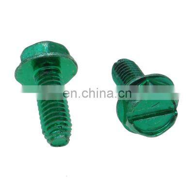 Green Ground Screw for Socket 10-32 Hexagon Washer Screws