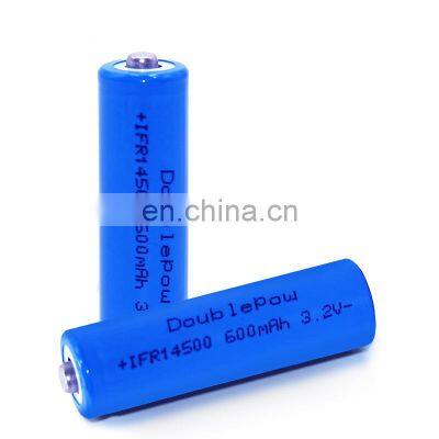 wholesale 3.2v 600mah lifepo4 14500 type rechargeable battery