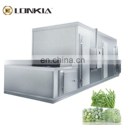 LONKIA Manufacturer IQF Fluidized Vegetable Freezer Strawberry Sweet Potato Chips Tunnel Freezer Machine