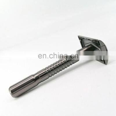 Private Label Stainless Steel Zinc Alloy Double Edge Safety Razor For Men photo-2