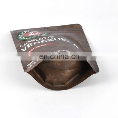 Plastic food grade Zip Lock aluminum Bag with Tear Notch for coffee