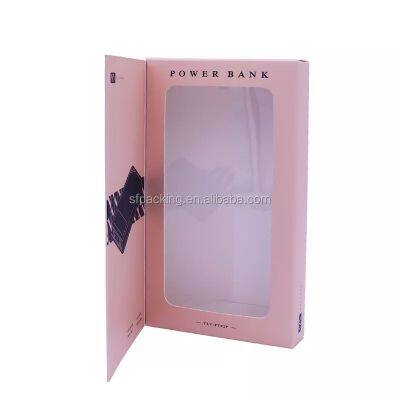 power bank crafts paper package foldable boxes with window