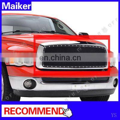 2002 - 2005 Black Front Wire Mesh Pickup Grills For Dodge Ram 1500 2500 3500 Grill Accessories photo-2