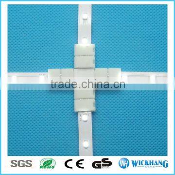 8 mm 2 Pin + X Sharp PCB Solderless LED strip connector for SMD 3528 LED strip light
