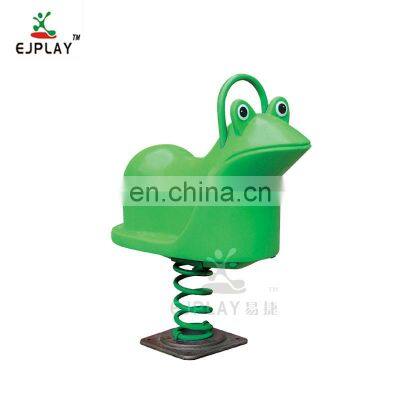 Frog Shape Anima Spring Ride Kids Plastic Toy Spring Horse