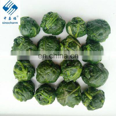 Sinocharm 2022 New Season BRC A Approved Organic IQF Leaf Ball Block Frozen Spinach