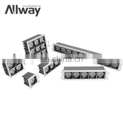 Commercial Linear Square Shape Black Indoor Office Home 5W 12W 15W 20W 36W 40W Led Grille Light