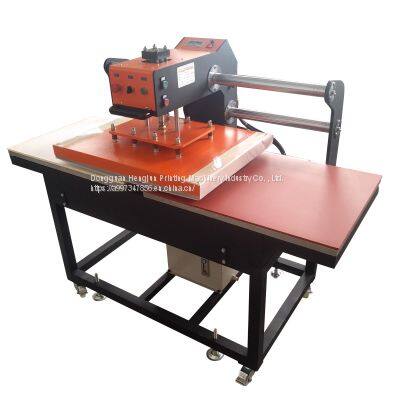 Up Slide Hydraulic Double Position Hot Stamping Machine 60*80 Hydraulic Moving Hot Stamping Machine Digital T-shirt Hot Stamping Machine Heng Jun photo-5