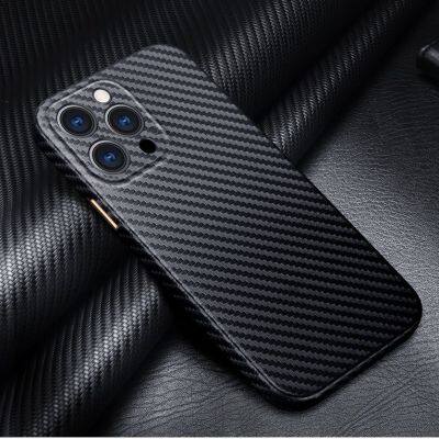 2022 Carbon Fiber TPU Phone Case Woven Protective Waterproof Cooling Cover Soft For iPhone 6 7 8 Plus X Xr 11 12 13 14 Pro Max