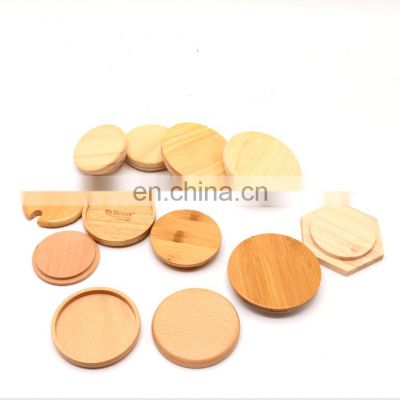 Wholesale Custom Logo Patterns Mason Glass Bottle Lids Bamboo Sealed Lids