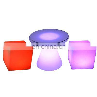 nightclub table hotel VIP seating cube chair patio furniture glow pool bar tables cube chair