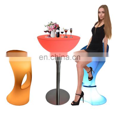 garden sets /High top wireless party LED furniture set and bar lighting furniture led tall bar table and chairs