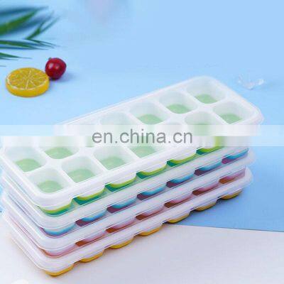 Latest Personalised New Rectangle PP BPA Free Easy Release Silicone Portable Wholesale Reusable Ice Cube Tray photo-2